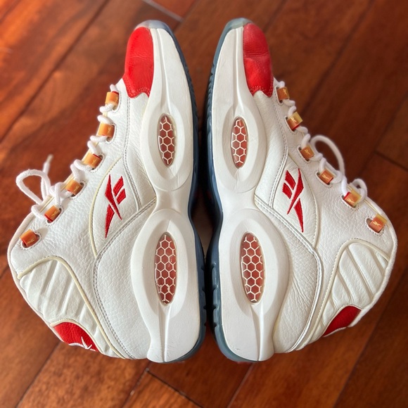 Men’s Reebok Question Mid Pearlized Red - Picture 6 of 7